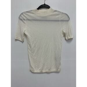 And Other Stories White Knit Short Sleeve Top Size XS